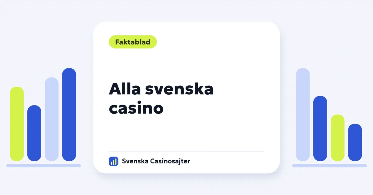 Alla svenska casino: så många sajter har svensk licens